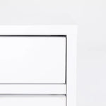 Bedside Table 2 Drawer Wood Leg Storage Cabinet Nightstand SUZY WHITE - Furniture > Bedroom