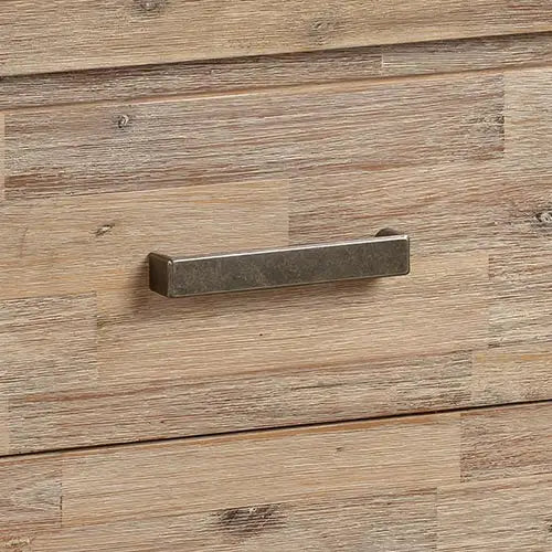 Bedside Table 2 drawers Night Stand in Solid Acacia Wood Oak Colour - Furniture > Bedroom > Bedside Tables