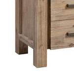 Bedside Table 2 drawers Night Stand in Solid Acacia Wood Oak Colour - Furniture > Bedroom > Bedside Tables