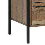 Bedside Table 2 drawers Night Stand Particle Board Construction in Oak Colour - Furniture > Bedroom