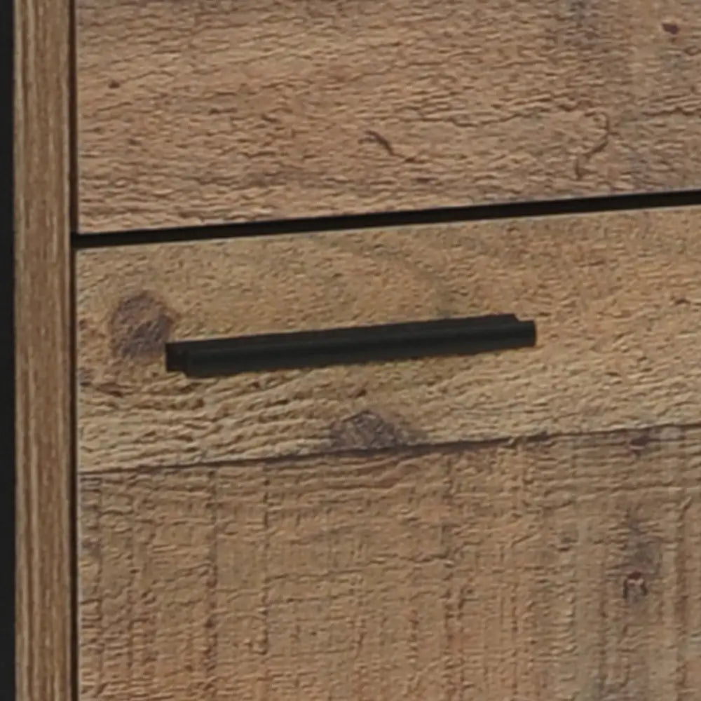 Bedside Table 2 drawers Night Stand Particle Board Construction in Oak Colour - Furniture > Bedroom