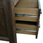 Bedside Table 2 drawers Night Stand Solid Wood Acacia Storage in Chocolate Colour - Furniture > Bedroom