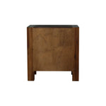 Bedside Table 2 drawers Night Stand Solid Wood Acacia Storage in Chocolate Colour - Furniture > Bedroom