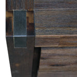 Bedside Table 2 drawers Night Stand Solid Wood Acacia Storage in Chocolate Colour - Furniture > Bedroom
