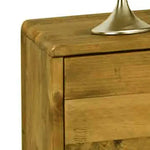 Bedside Table 2 drawers Night Stand Solid Wood Storage Light Brown Colour - Furniture > Bedroom