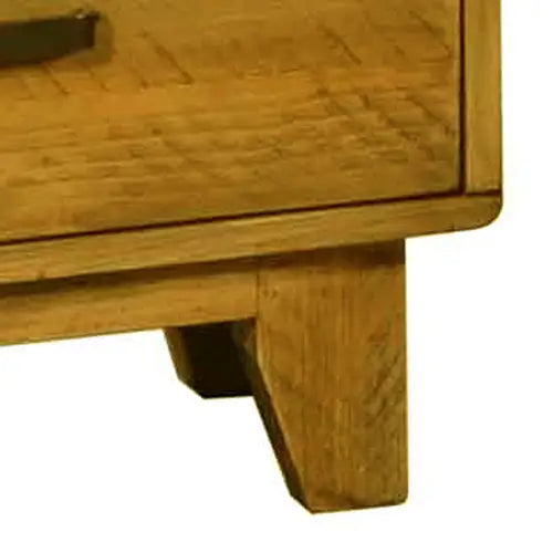 Bedside Table 2 drawers Night Stand Solid Wood Storage Light Brown Colour - Furniture > Bedroom