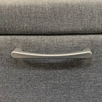 Bedside Table 2 drawers Night Stand Upholstery Fabric Storage in Light Grey Colour - Furniture > Bedroom