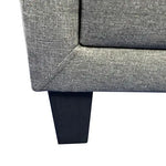 Bedside Table 2 drawers Night Stand Upholstery Fabric Storage in Light Grey Colour - Furniture > Bedroom