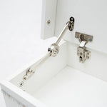 Bedside Table 2 Drawers RGB LED Bedroom Cabinet Nightstand Gloss AURORA WHITE - Furniture > Bedroom