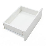 Bedside Table 2 Drawers RGB LED Bedroom Cabinet Nightstand Gloss AURORA WHITE - Furniture > Bedroom