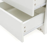 Bedside Table 2 Drawers RGB LED Bedroom Cabinet Nightstand Gloss AURORA WHITE - Furniture > Bedroom