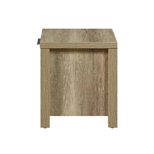 Bedside Table 2 drawers Storage Table Night Stand MDF in Oak - Furniture > Living Room