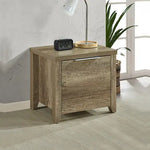 Bedside Table 2 drawers Storage Table Night Stand MDF in Oak - Furniture > Living Room