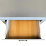 Bedside Table Grey Colour With 2 Drawers Night Stand Solid Wood Metal Handles - Furniture > Bedroom > Bedside Tables