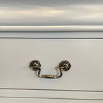 Bedside Table Grey Colour With 2 Drawers Night Stand Solid Wood Metal Handles - Furniture > Bedroom > Bedside Tables