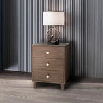 Bedside Table MDF 3 Drawers Side Table Night Stand Storage in Brown Colour - Furniture > Bedroom > Beds & Bed Frames