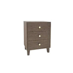 Bedside Table MDF 3 Drawers Side Table Night Stand Storage in Brown Colour - Furniture > Bedroom > Beds & Bed Frames