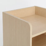 Bedside Table Side Storage Cabinet Nightstand Bedroom 1 Drawer 2 Shelf LARK OAK - Furniture > Bedroom