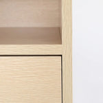 Bedside Table Side Storage Cabinet Nightstand Bedroom 1 Drawer 2 Shelf LARK OAK - Furniture > Bedroom