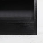 Bedside Table Side Storage Cabinet Nightstand Bedroom 1 Drawer 1 Shelf ELLA - BLACK - Furniture > Bedroom