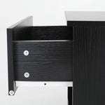 Bedside Table Side Storage Cabinet Nightstand Bedroom 1 Drawer 1 Shelf ELLA - BLACK - Furniture > Bedroom