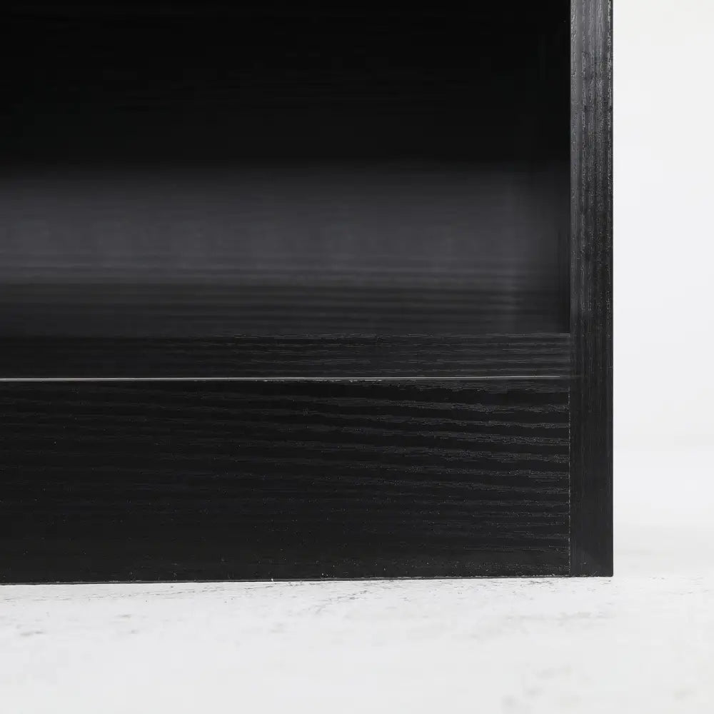 Bedside Table Side Storage Cabinet Nightstand Bedroom 1 Drawer 1 Shelf ELLA - BLACK - Furniture > Bedroom