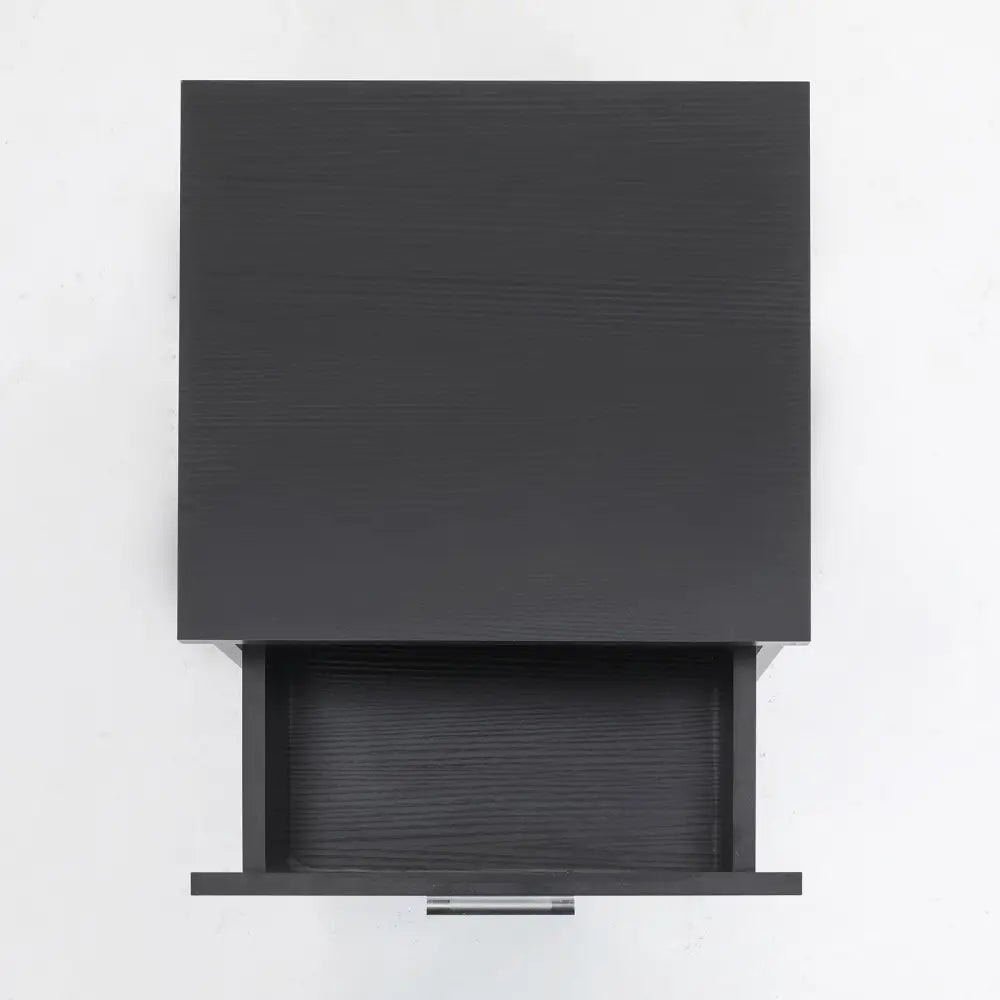 Bedside Table Side Storage Cabinet Nightstand Bedroom 1 Drawer 1 Shelf ELLA - BLACK - Furniture > Bedroom