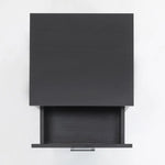 Bedside Table Side Storage Cabinet Nightstand Bedroom 1 Drawer 1 Shelf ELLA - BLACK - Furniture > Bedroom