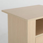 Bedside Table Side Storage Cabinet Nightstand Bedroom 2 Drawer 1 Shelf ZURI OAK - Furniture > Bedroom