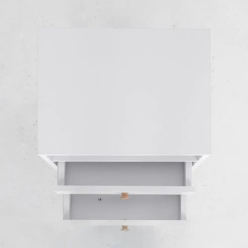 Bedside Table Side Storage Cabinet Nightstand Bedroom 2 Drawer ANYA - WHITE - Furniture > Bedroom