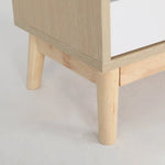 Bedside Table Side Storage Cabinet Nightstand Bedroom 2 Drawer ANYA OAK - Furniture > Bedroom