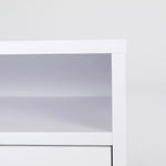 Bedside Table Side Storage Cabinet Nightstand Bedroom 2 Drawer ANYA - WHITE - Furniture > Bedroom