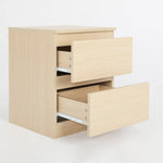 Bedside Table Side Storage Cabinet Nightstand Bedroom 2 Drawer JOSS OAK - Furniture > Bedroom