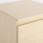 Bedside Table Side Storage Cabinet Nightstand Bedroom 2 Drawer JOSS OAK - Furniture > Bedroom