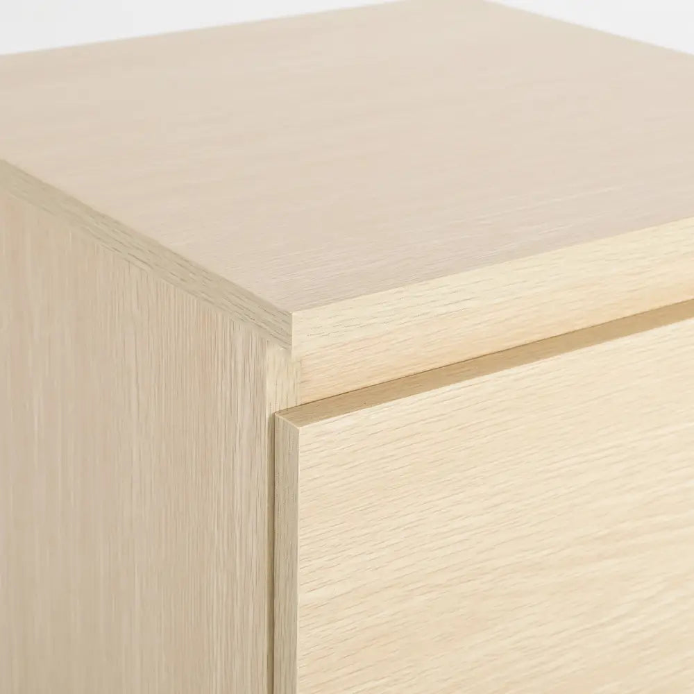 Bedside Table Side Storage Cabinet Nightstand Bedroom 2 Drawer JOSS OAK - Furniture > Bedroom