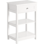 Bedside Table with Drawer Shelves - Home & Garden > Decor