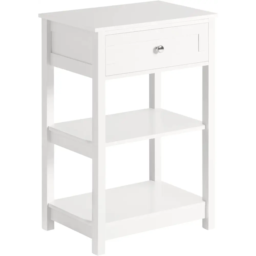 Bedside Table with Drawer Shelves - Home & Garden > Decor