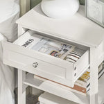 Bedside Table with Drawer Shelves - Home & Garden > Decor