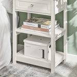 Bedside Table with Drawer Shelves - Home & Garden > Decor