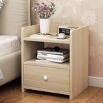 Bedside Tables Drawers Side Table Bedroom Furniture Nightstand Wood Unit - Furniture > Office