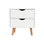 Bedside Tables Drawers Side Table Nightstand White Storage Cabinet Wood - Furniture > Office