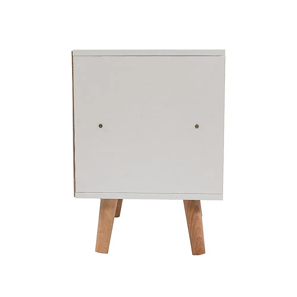 Bedside Tables Drawers Side Table Nightstand White Storage Cabinet Wood - Furniture > Office