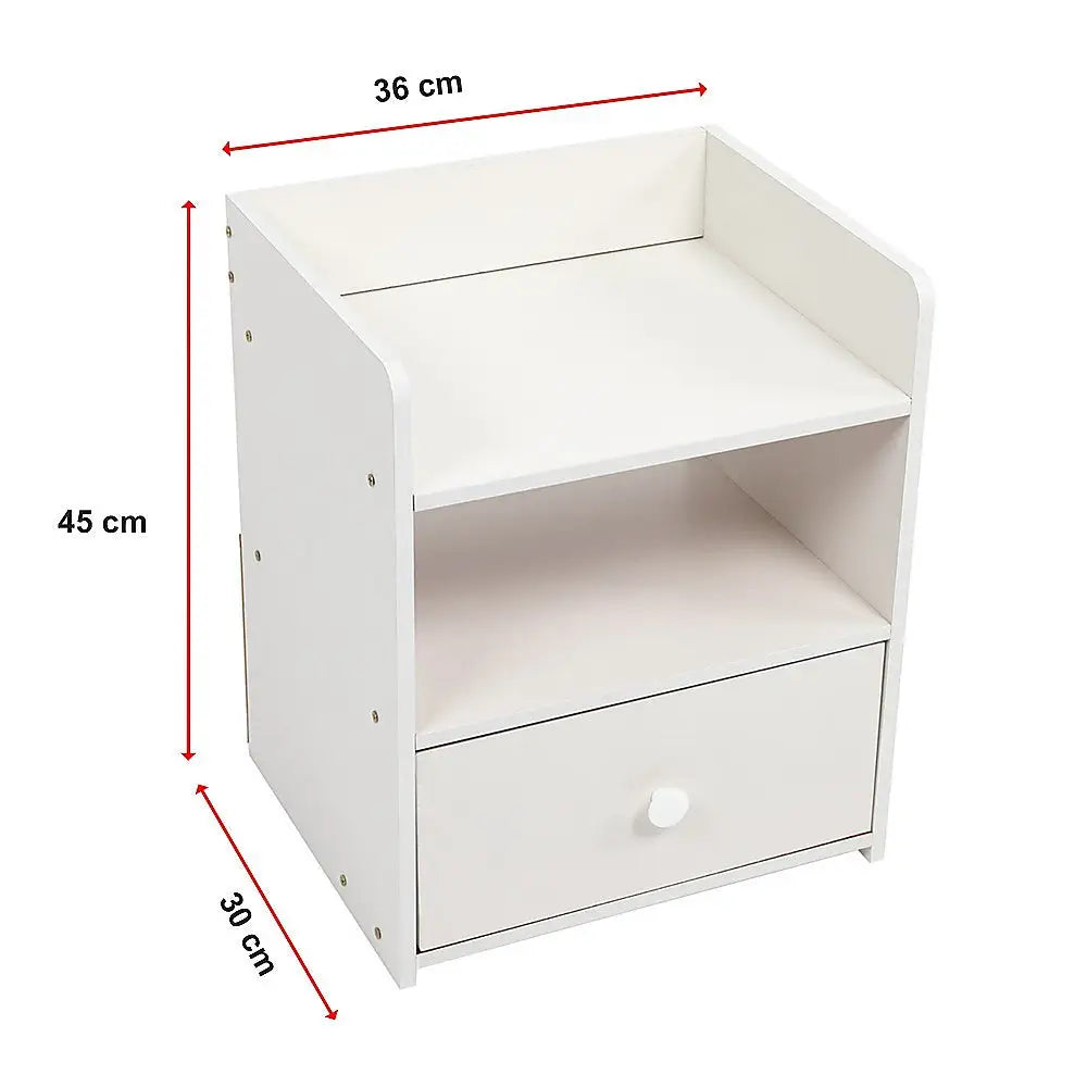 Bedside Tables Side Table Nightstand Storage Drawer Shelf Bedroom - Furniture > Office