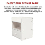 Bedside Tables Side Table Nightstand Storage Drawer Shelf Bedroom - Furniture > Office