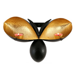 Bee Shape Wall Mounted Black Gold Candle Holders - Set of 3 - Home & Garden > Decor