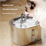 Beginner Package Stainless Steel Pet Water Fountain with Faucet Flow and USB Interface - Pet Care > Cat Supplies > Cat