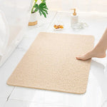 Beige Non-Slip Loofah-Style Bathroom Mat - Quick-Dry and Soft 40*80cm - Home & Garden > Bathroom Accessories > Bath