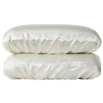 Beige Silky Satin Pillowcase Pair - Smooth for Hair & Skin Elastic Fitted (46x70 + 16cm) - Home & Garden > Bedding >