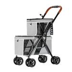 Bello Double Dog-Grey - Pet Care > Dog Supplies > Dog Carriers & Crates