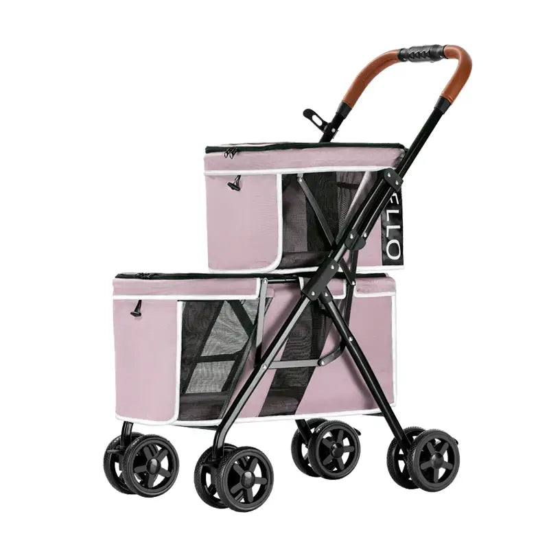 Bello Double Dog-Pink - Pet Care > Dog Supplies > Dog Carriers & Crates